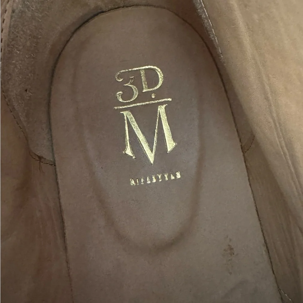 3DM Lifestyle Men's Toecap Derby‎ Boots Tan Leather Lace-Up Boots size 13